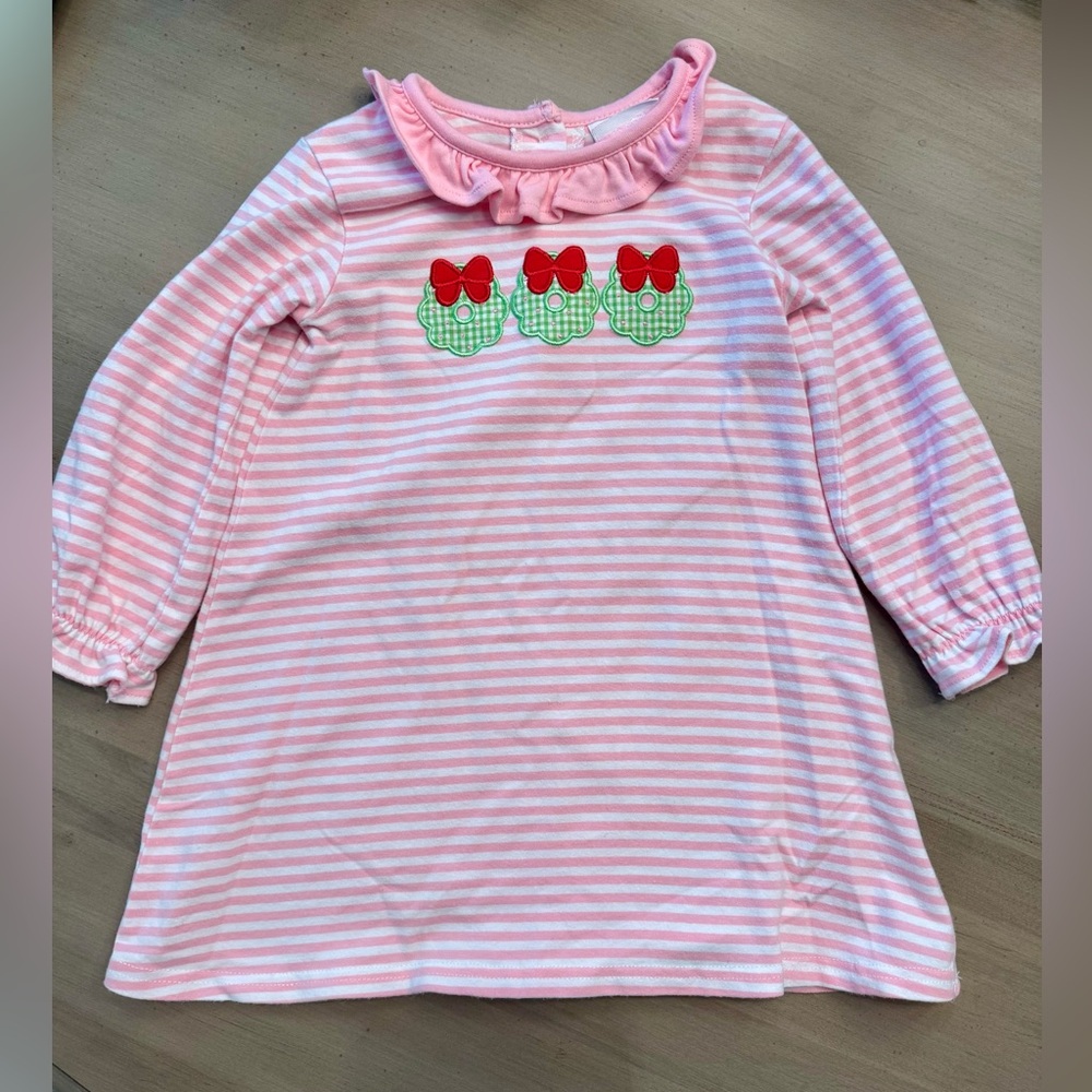 Stitchy Fish Christmas Dress 2t